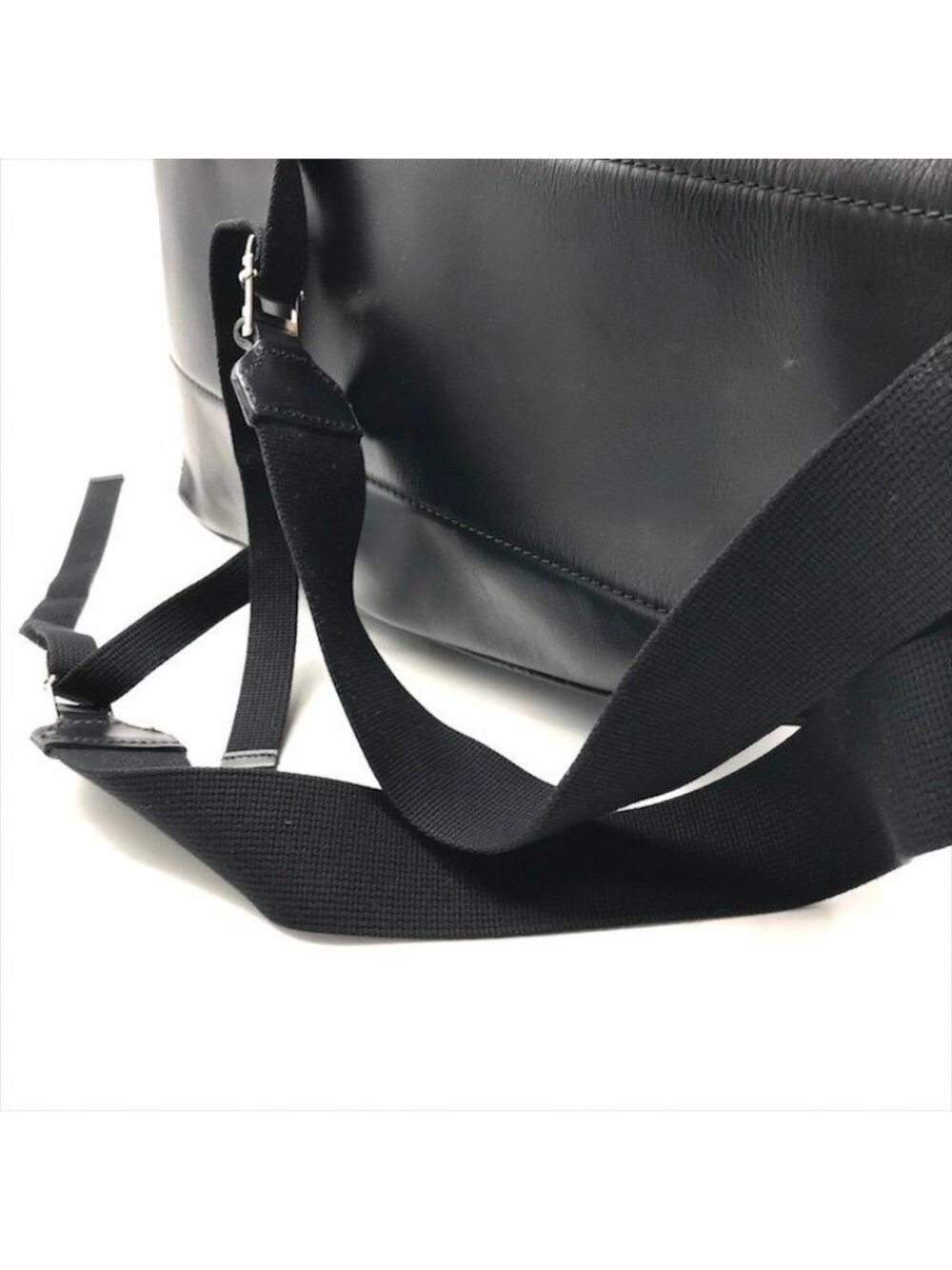 Guccissima Sherry Line Leather Backpack Black Travel Bag - Picture 6 of 10